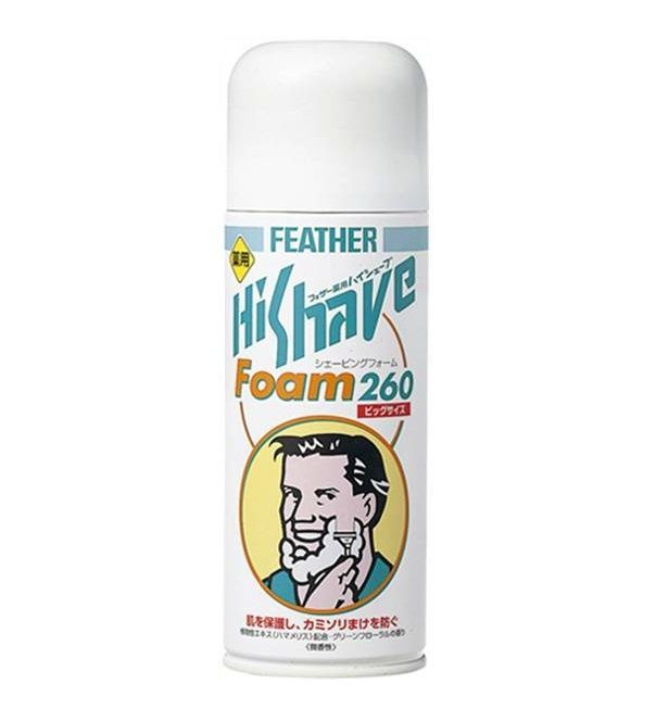 Feather HiShave Пена для бритья с экстрактом гамамелиса, с лечебным эффектом, 260 гр  #1