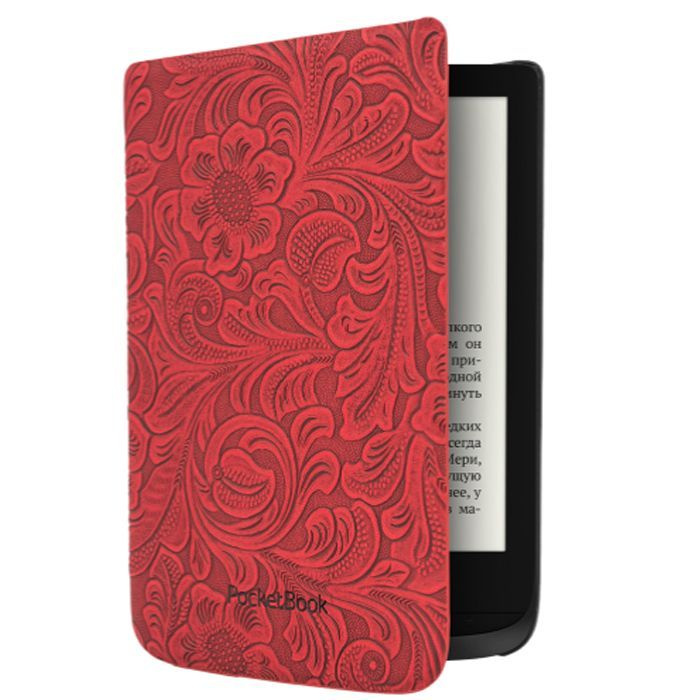 Чехол для книги PocketBook 606,616,617,618,627,628,632,633 узор красный (HPUC-632-R-F)  #1