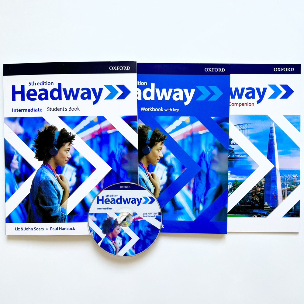 Headway intermediate 5-th edition Пятое издание Комплект Учебник+Тетрадь+CD  | Soars Joan - купить с доставкой по выгодным ценам в интернет-магазине  OZON (1036545985)