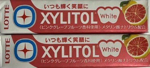 Резинка жевательная Xylitol розовый грейпфрут (2упак х 21гр), Япония  #1