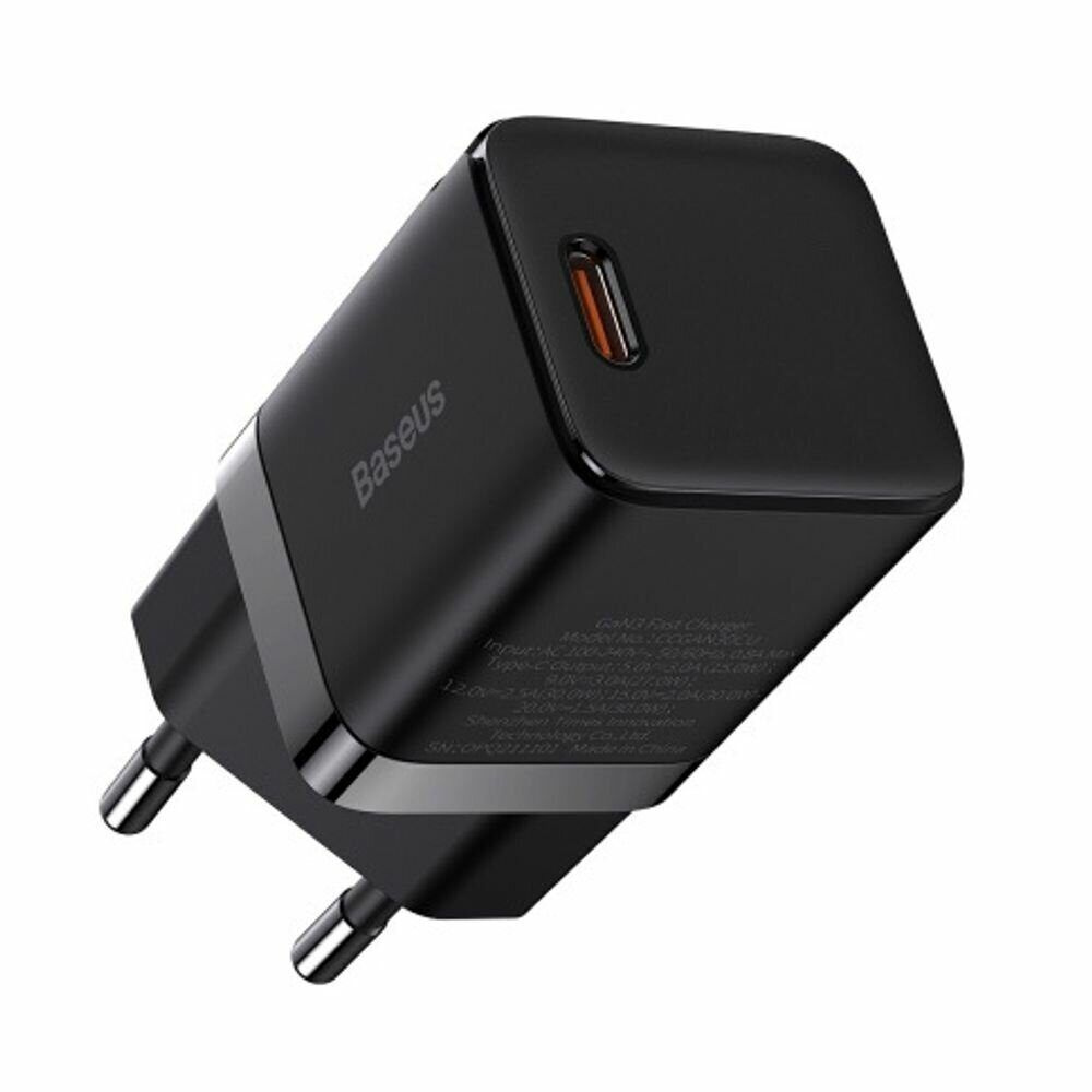 Сетевое зарядное устройство Baseus GaN3 Fast Charger 1C 30W EU Black (CCGN010101)  #1