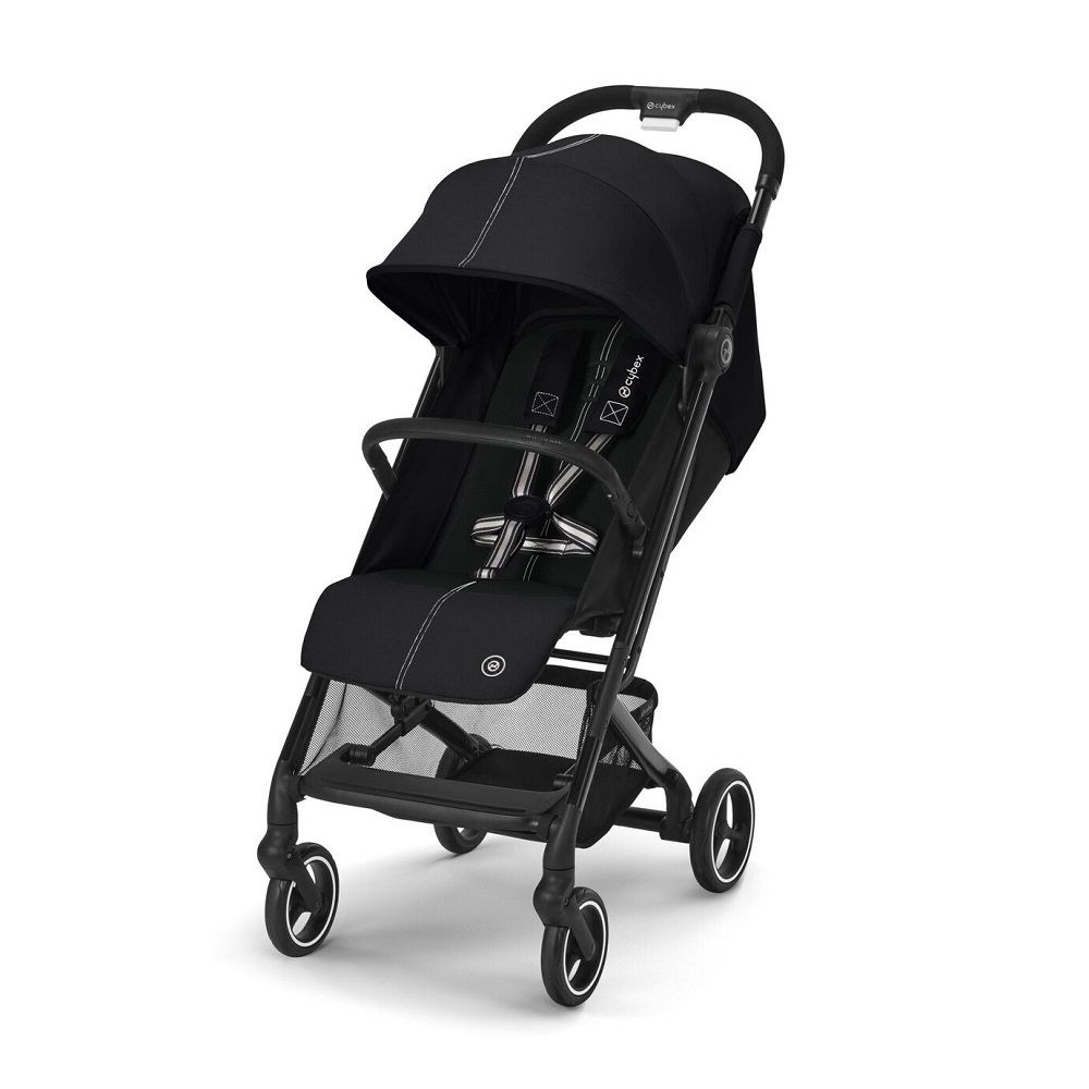 Коляска прогулочная Cybex Beezy Moon Black с бампером и дождевиком  #1