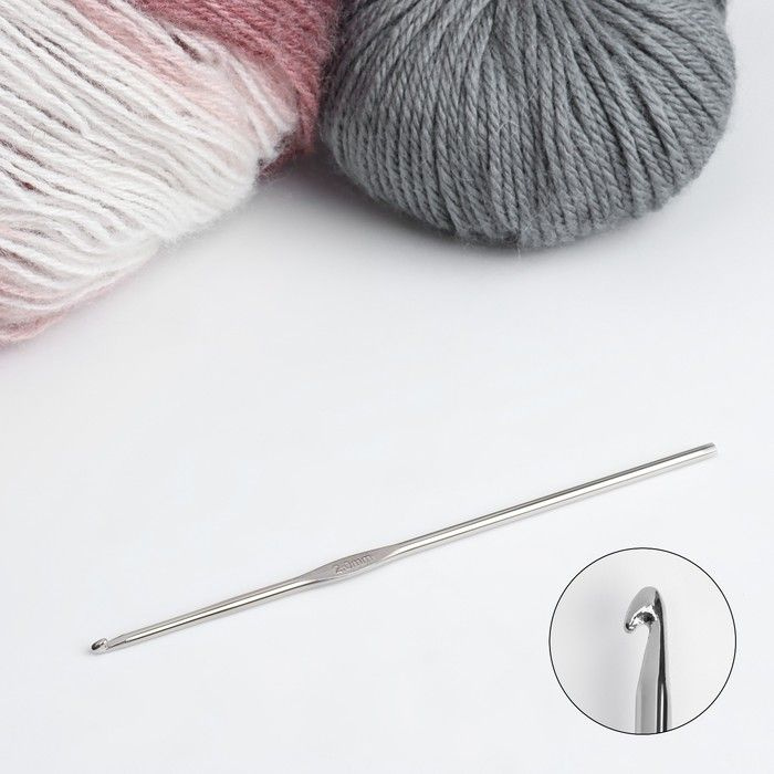 Крючок для вязания, железный, d равно 2 мм, 12,5 см #1