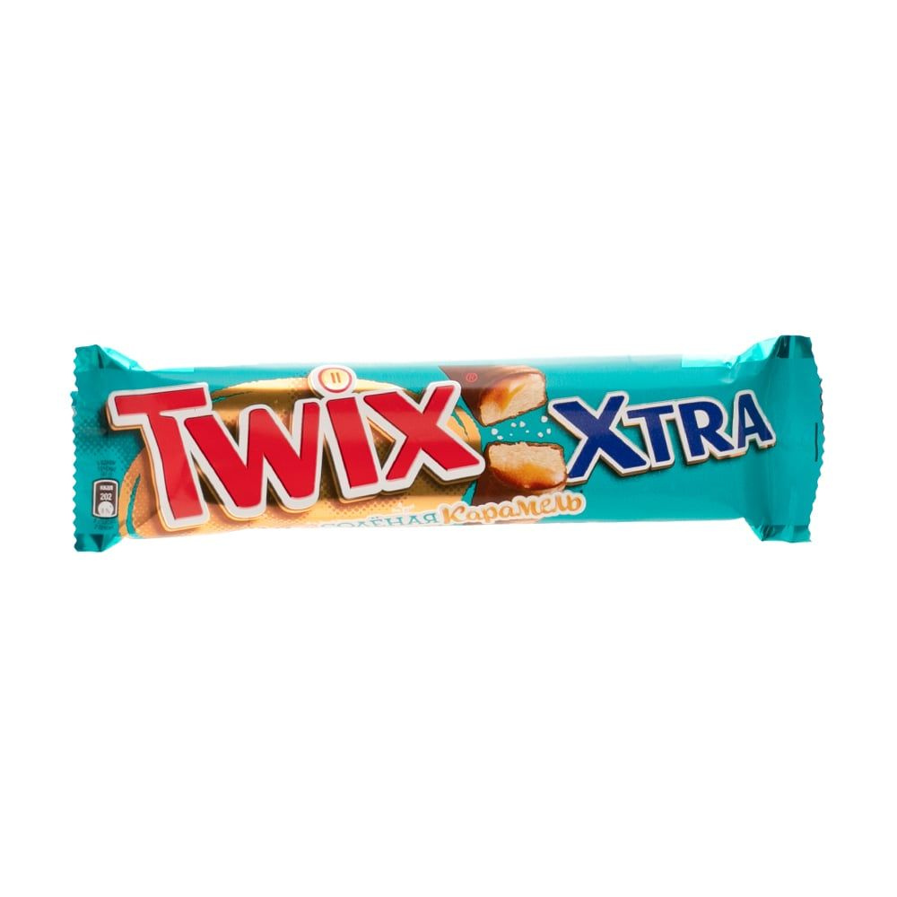 Шоколадный батончик "Xtra", Twix, солёная карамель, 82 г, 2 шт. #1