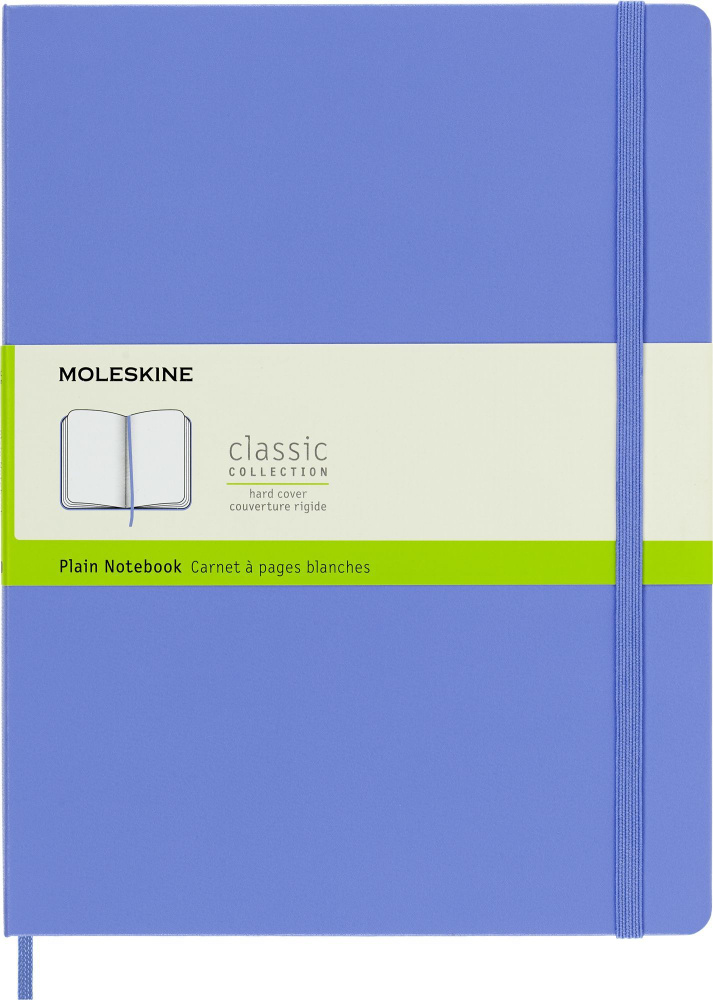 Блокнот без линовки Moleskine CLASSIC (QP092B42) 19х25 см 192стр., твердая обложка, голубая гортензия #1
