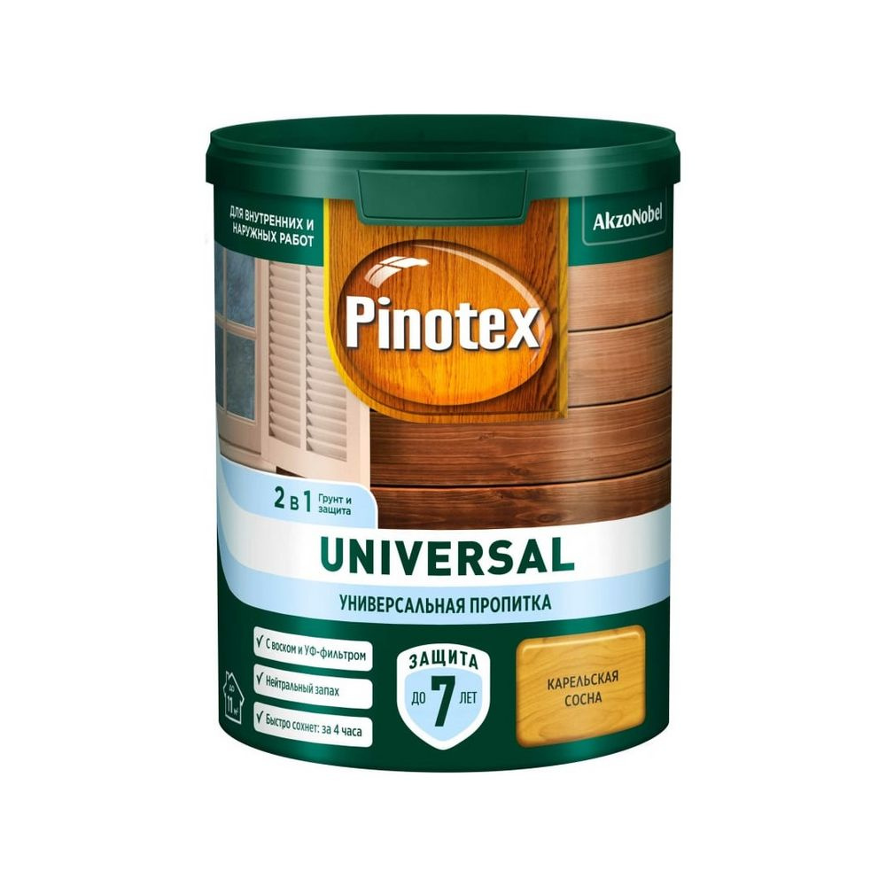 Пропитка Pinotex Universal 2 в 1 Карельская сосна 0,9л #1