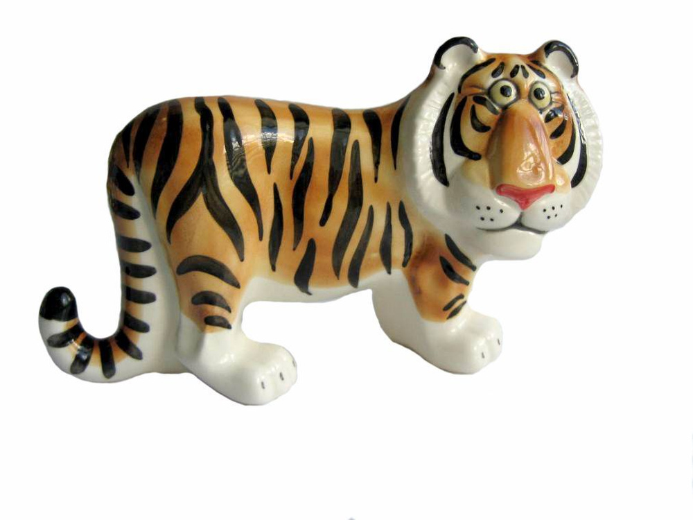 Тигр уссурийский Фарфоровая статуэтка #1