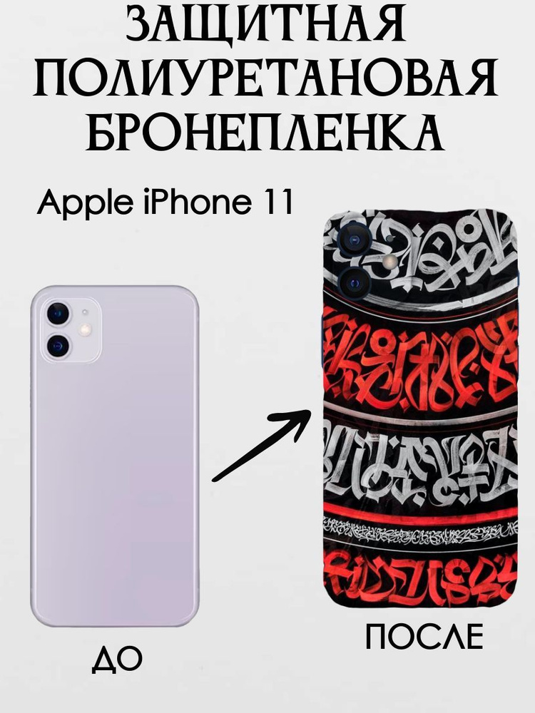 Полиуретановая противоударная защитная плёнка на корпус для Apple iPhone 11/ самовосстанавливающаяся #1