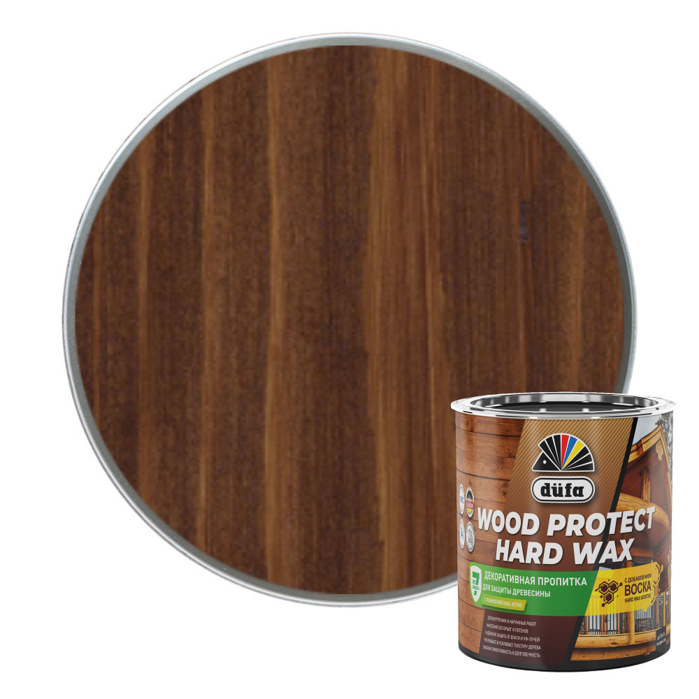 Пропитка DUFA WOOD PROTECT HARD WAX ореховое дерево 0,75 л #1