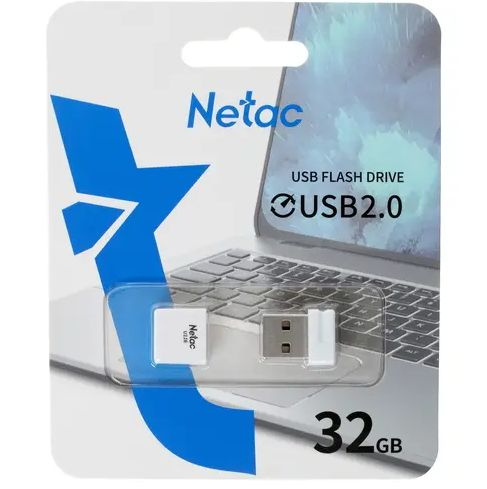 Память USB Flash 32 ГБ Netac U116 (NT03U116N-032G-20WH) - USB 2.0, мини, пластик #1