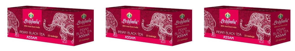 BestofIndia Чай черный индийский пакетированный Assam 25 пакетов, 3 уп.111  #1