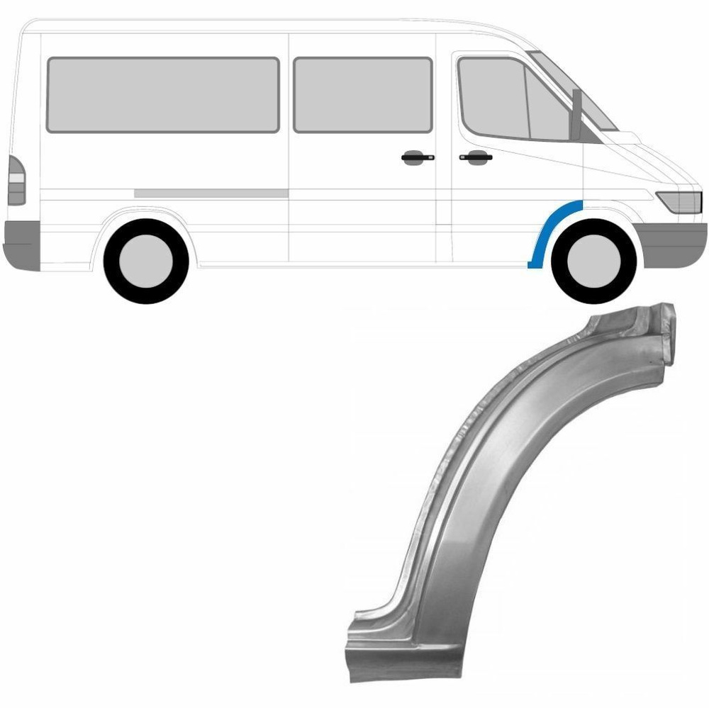 Polcar Ремкомплект правой передней арки порога Mercedes-Benz Sprinter W901- W905 и 909 Classic арт. 00044 #1