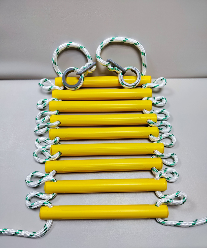 Веревочная лестница для шведской стенки, цвет желтый. #1