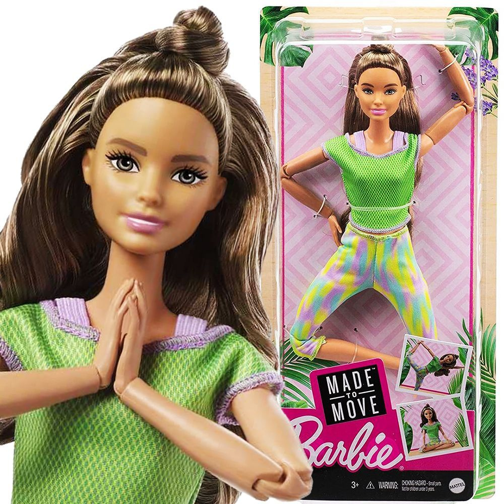 Кукла Барби Безграничные движения - Брюнетка (Barbie Made to Move Doll With 22 Flexible Joints 2021) #1