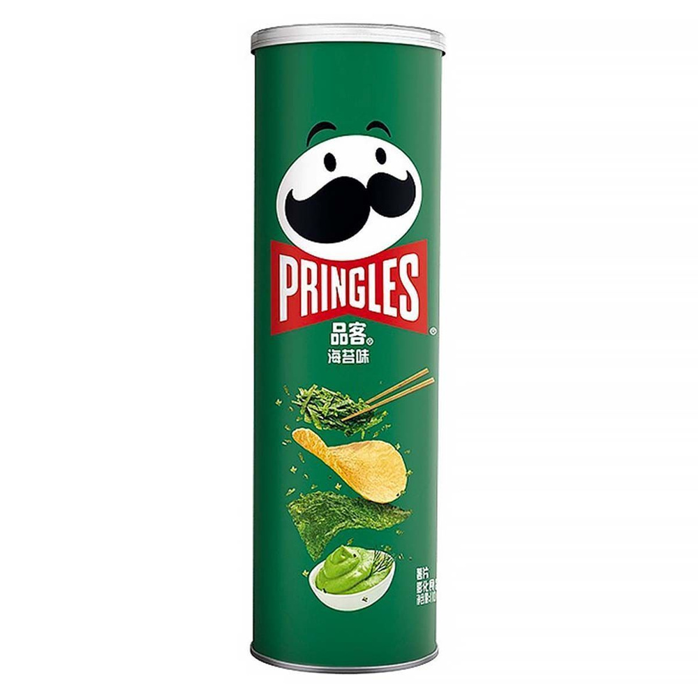 Чипсы Pringles со вкусом ВАСАБИ и НОРИ 110 грамм. Картофельные снеки Принглс (чипсы) для дружной компании. #1