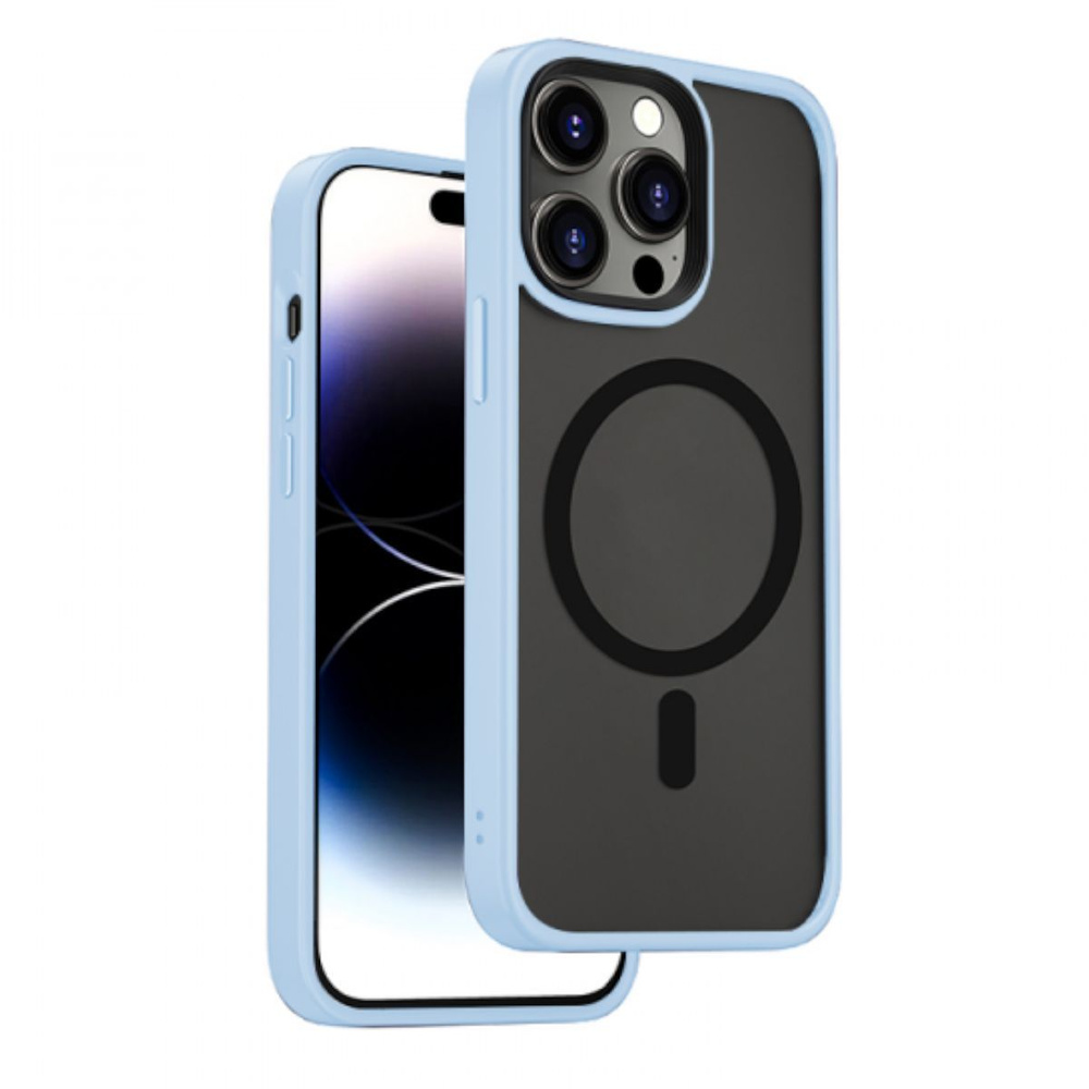 Чехол на айфон с MagSafe WiWU FGG-011 Protective для iPhone 14 Pro Max - Светло-синий  #1