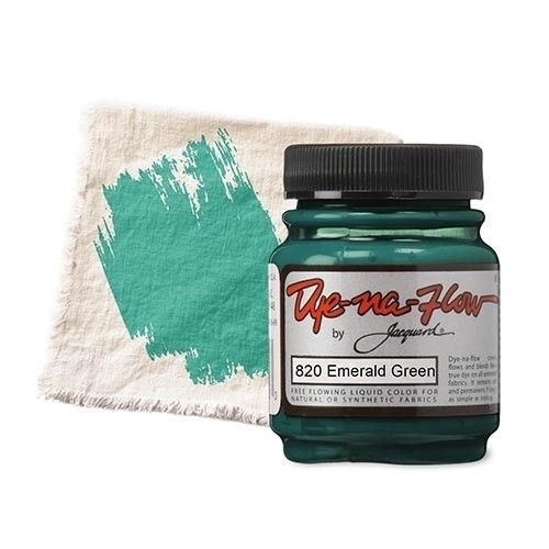 Краска по светлым тканям Jacquard "Dye-na-Flow" 820 Emerald Green (изумрудная), 66мл  #1