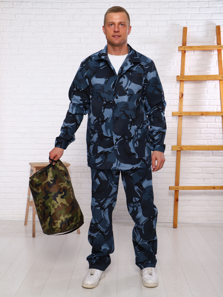 Костюм рабочий синий/ форменная одежда охранника/ защитный рабочий костюм/ рабочая одежда строителя  #1