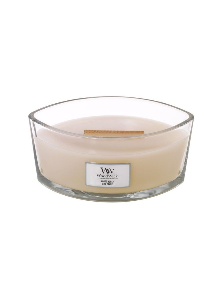 WoodWick Свеча ароматическая "Белый мед", 9 см х 12 см, 1 шт #1