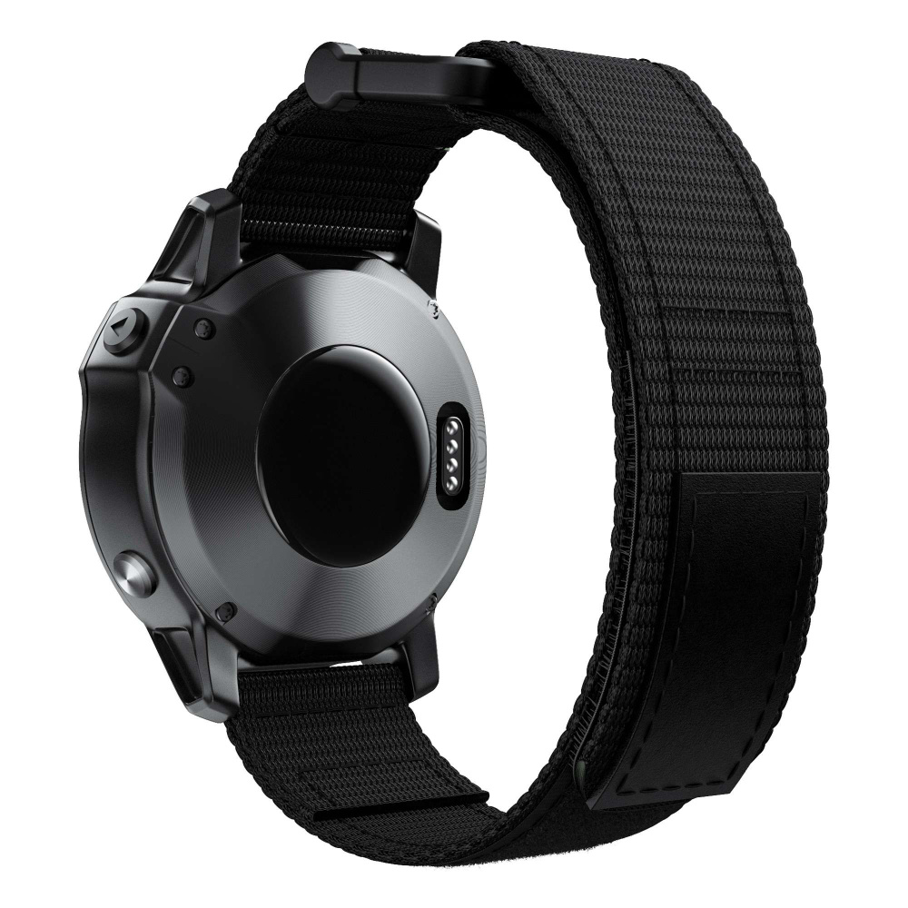 Нейлоновый эластичный ремешок 22 мм для Garmin Fenix 7/Fenix 6 Pro/Forerunner 935/945 с отверткой - черный #1