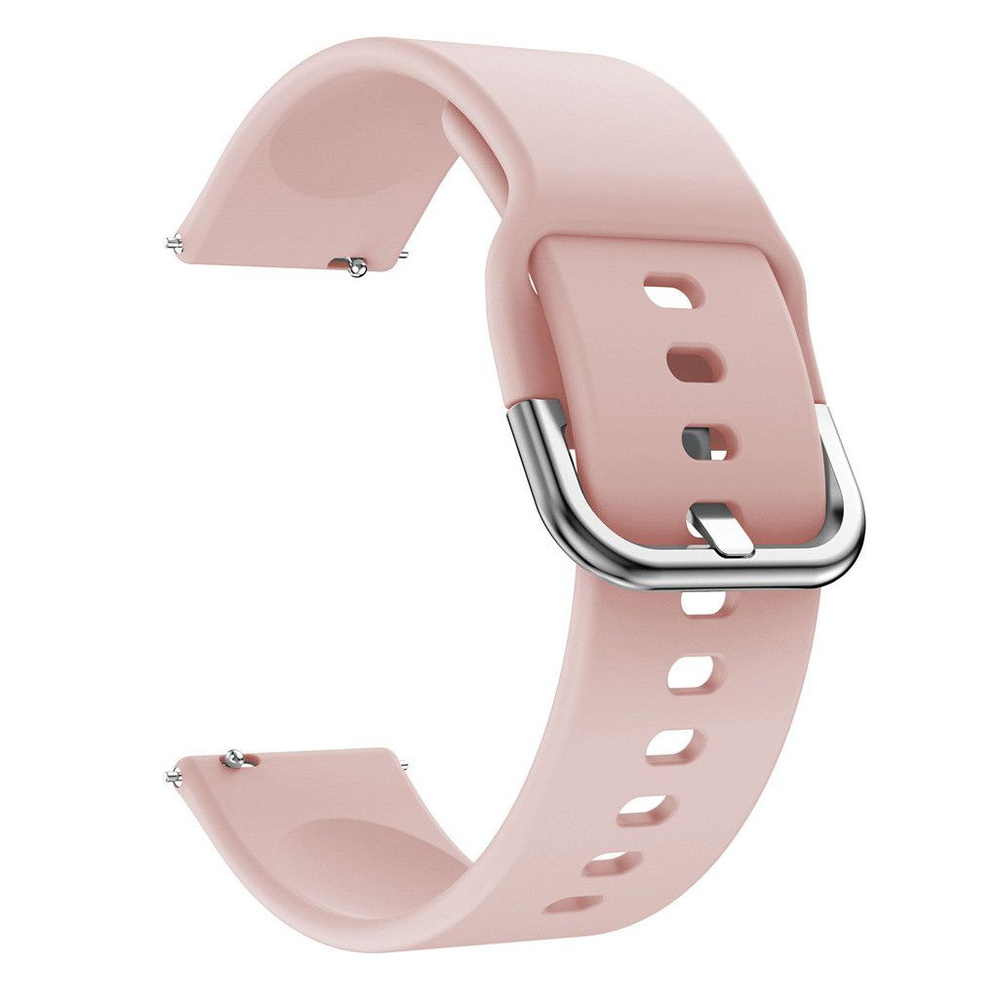 Силиконовый ремешок 20 мм для Samsung Galaxy Watch Active / Galaxy Watch Active2 - розовый  #1