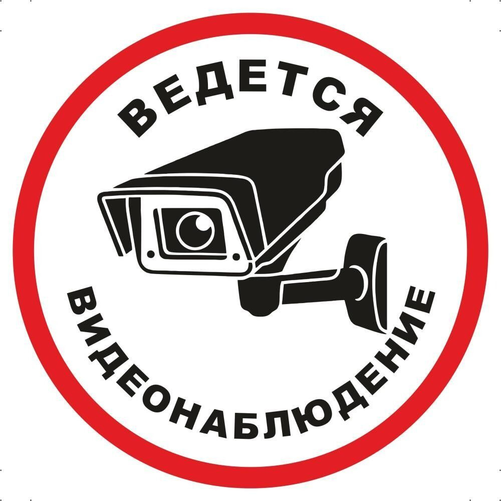 Табличка "Ведется видеонаблюдение" (20х20см) #1