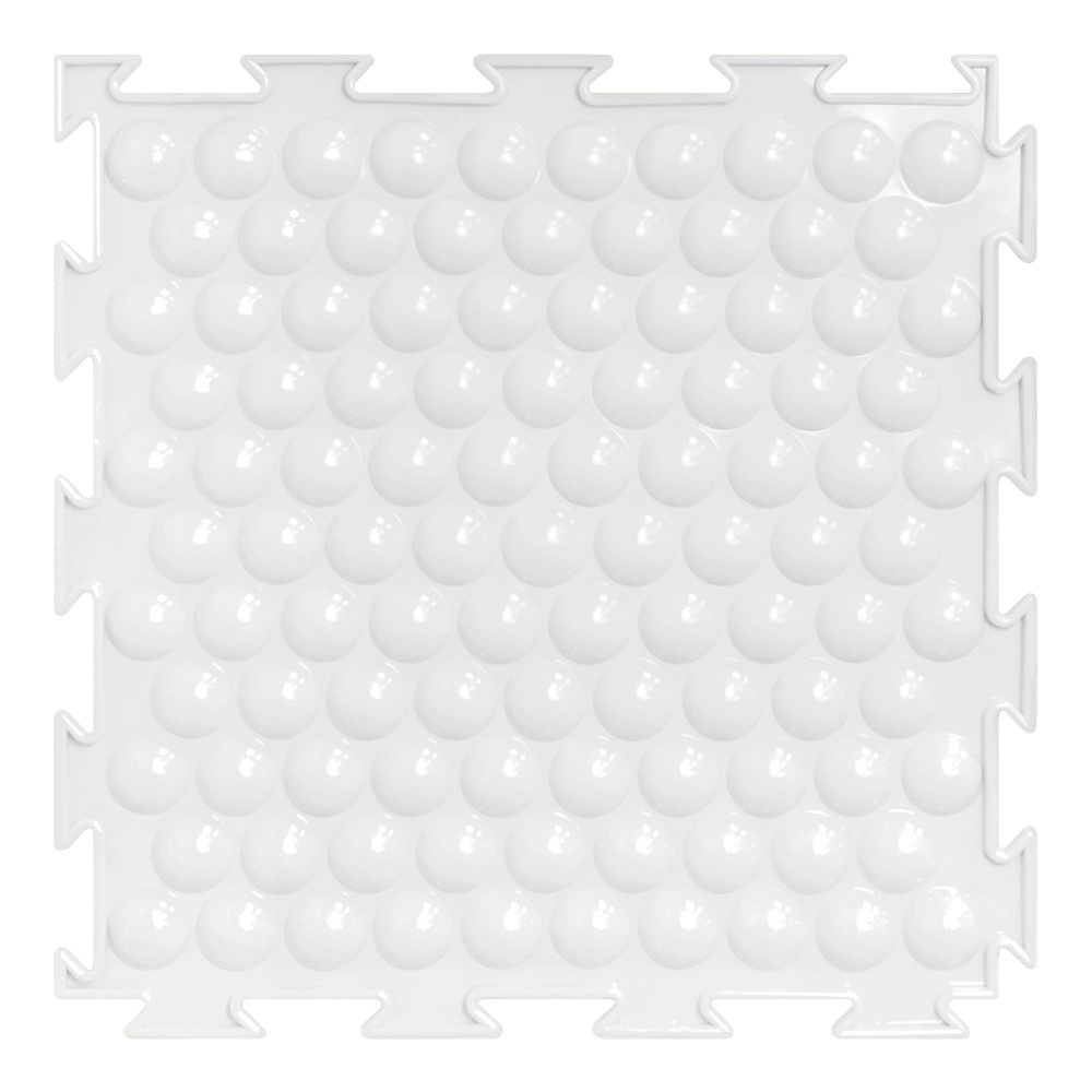 Детский модульный игровой коврик Бабл мягкий белый 1 пазл  #1