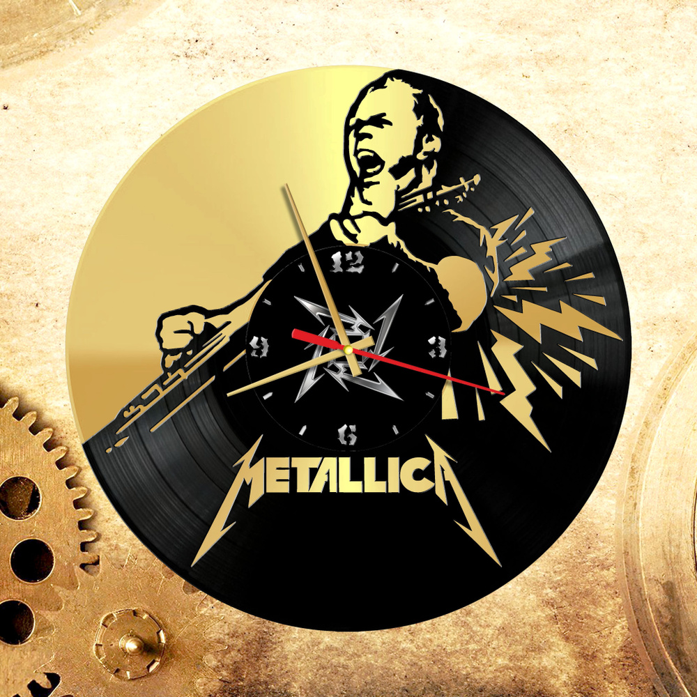 Настенные часы "Группа Metallica, Металлика, James Hetfield", 30 см #1