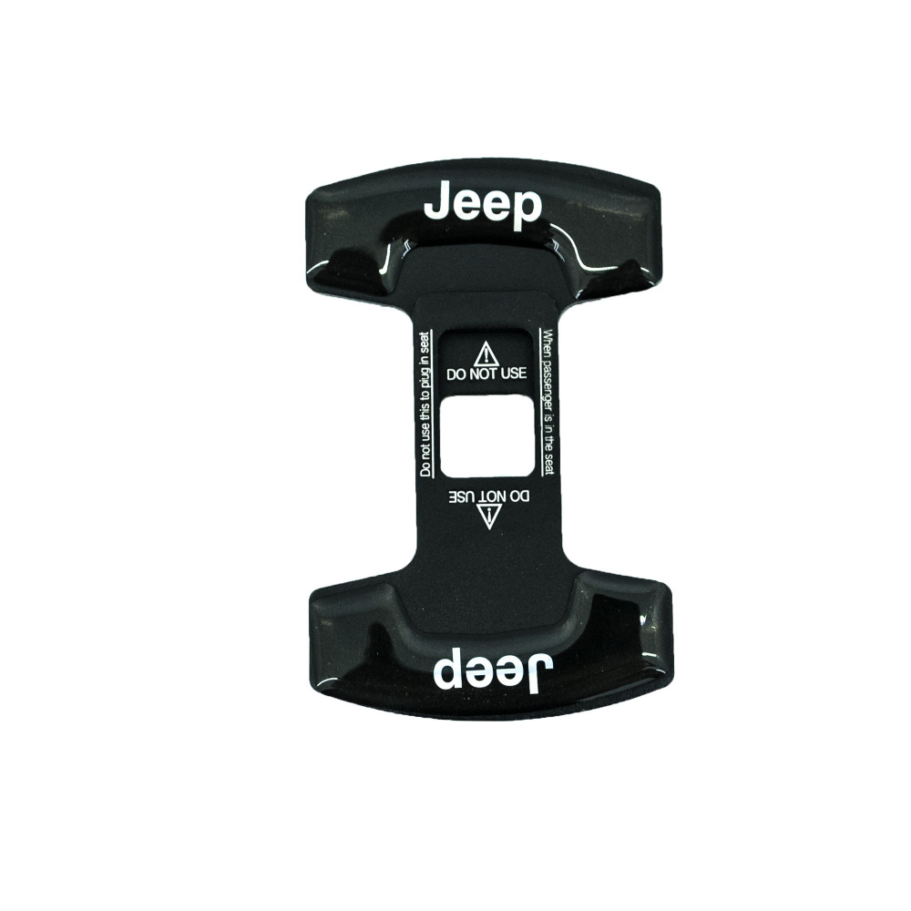 Заглушка в замок ремня безопасности Jeep, двустороняя, металл+силикон  #1
