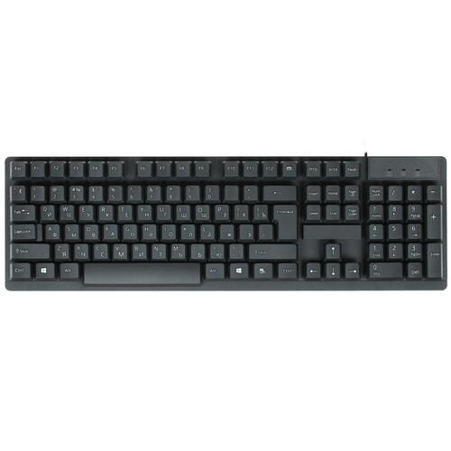 Клавиатура проводная Aceline K-902BU, мембранная, клавиш - 104, PS/2, USB, черная  #1