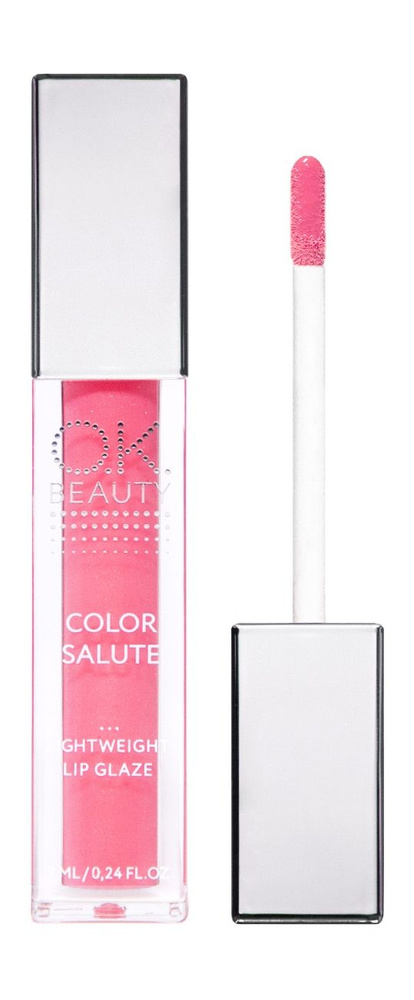 O.K.BEAUTY Блеск легкий для губ Color Salute Light Weight Lip Glaze сияющий, 7 мл, Sorbet  #1