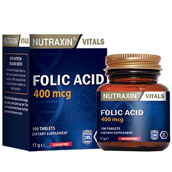 FOLIK ASID 400 мг, NUTRAXIN, 100 таблеток #1