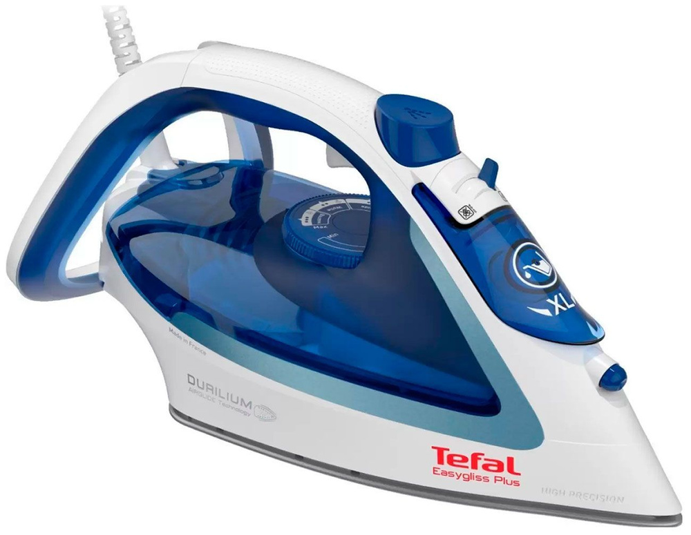 Паровой утюг Tefal Easygliss Plus 2 FV5736E0 c паровым ударом 220 г/мин, подошвой Durilium, противокапельной #1