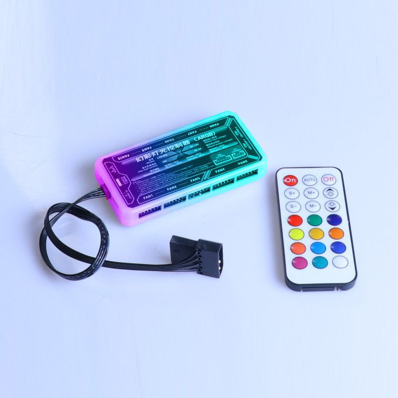 RGB контроллер вентилятора для ПК (6-pin) с дистанционным управлением ...
