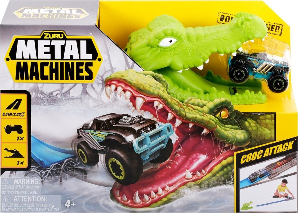 Игровой набор "ZURU Metal Machine" с машинкой и треком "Крокодил" арт.6718  #1