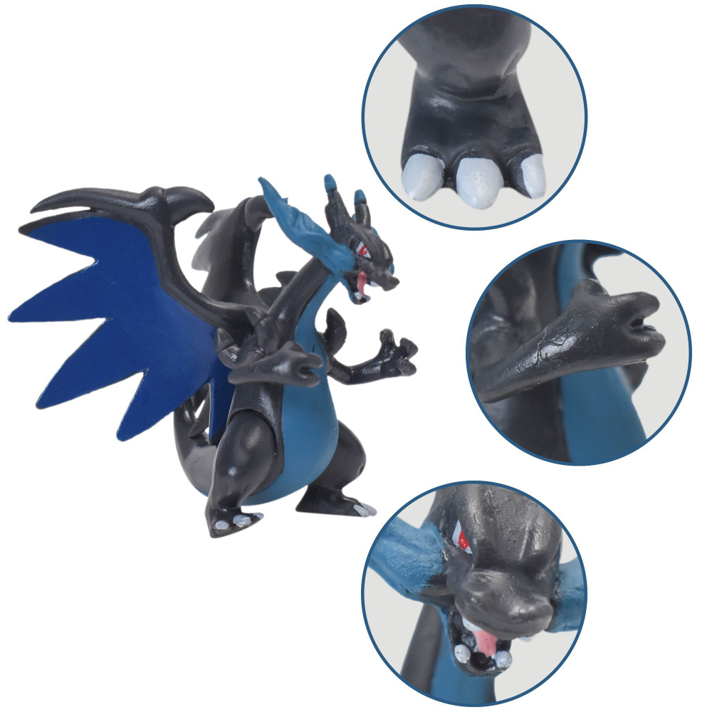 Покемон Мега Чаризард X Игрушки-фигурки Коллекционная модель Pokemon Mega  Charizard X 6 cm - купить с доставкой по выгодным ценам в интернет-магазине  OZON (1208651229)