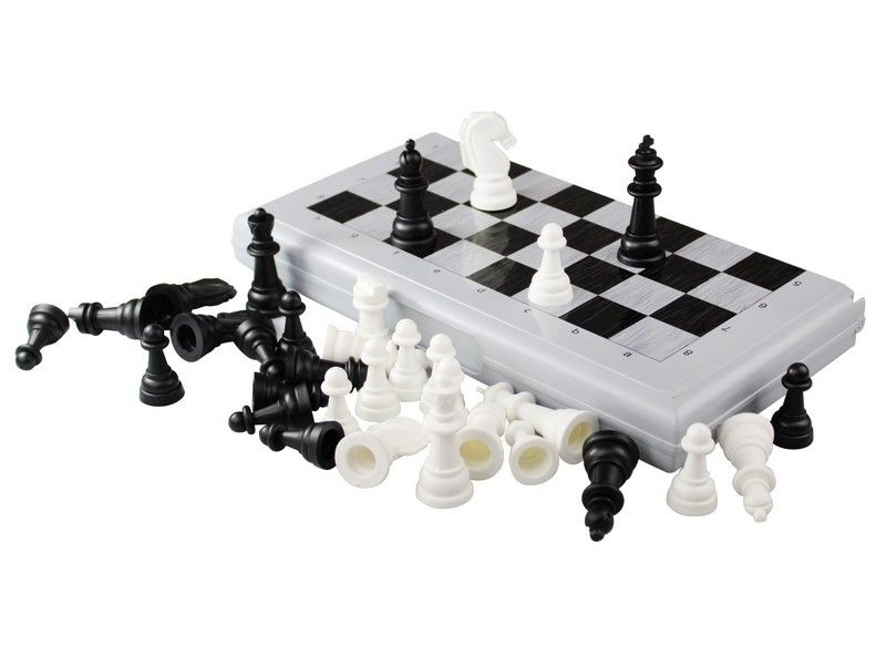 Игра настольная "Шахматы" в пласт.коробке (мал, сер) #1