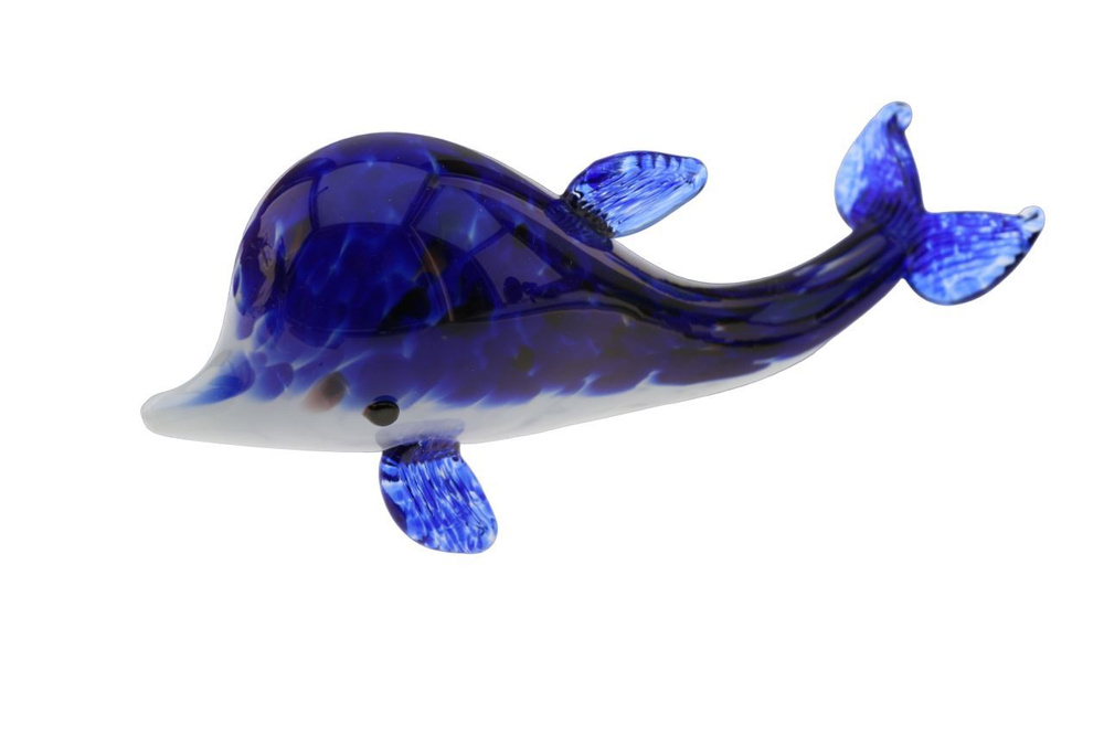 Фигурка "Дельфин" 21х8 см, стекло, цвет голубой #1
