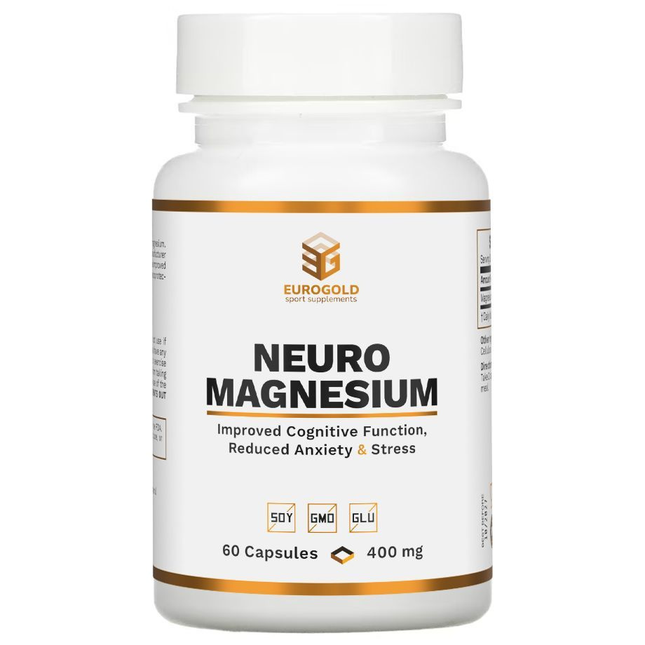 EURO GOLD NEURO magnesium L-Threonate Магний L-треонат 400мг 60 капсул ...
