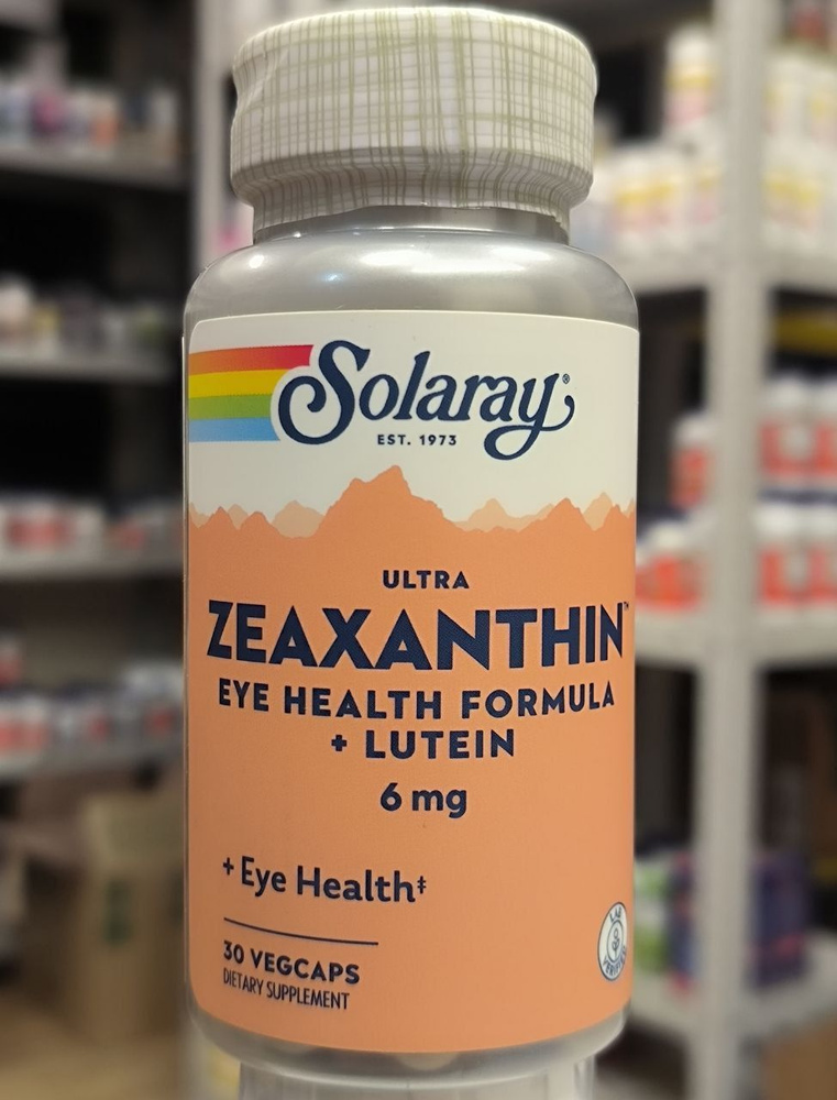 Solaray, Ultra Zeaxanthin, Зеаксантин, 6 мг, 30 капсул - купить с ...
