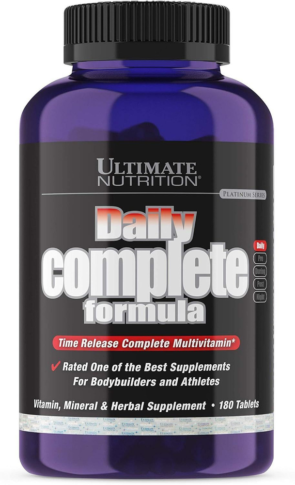 Ultimate Nutrition Daily complete formula 180 таюлеток, витаминно-минеральный комплекс ежедневная формула #1