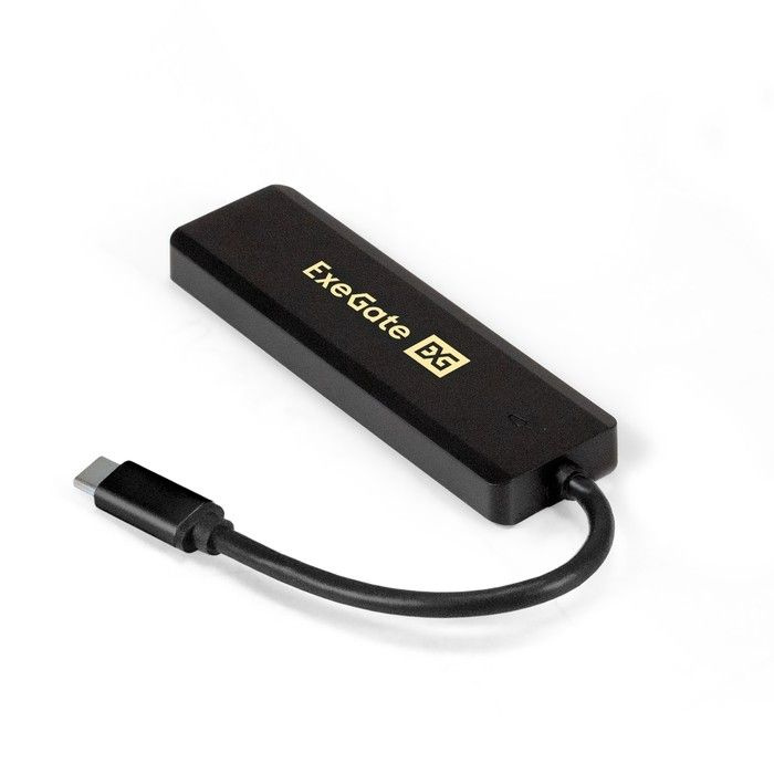 Exegate EX293986RUS USB-Хаб концентратор ExeGate DUB-4CP-1 кабель-адаптер USB Type C - 4xUSB3.0, Plug&Play, #1