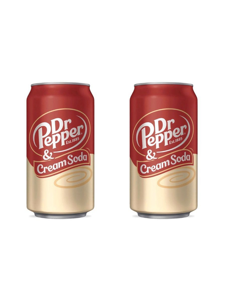 Газированный напиток Dr. Pepper Cream Soda Крем Сода 355мл, 2шт #1
