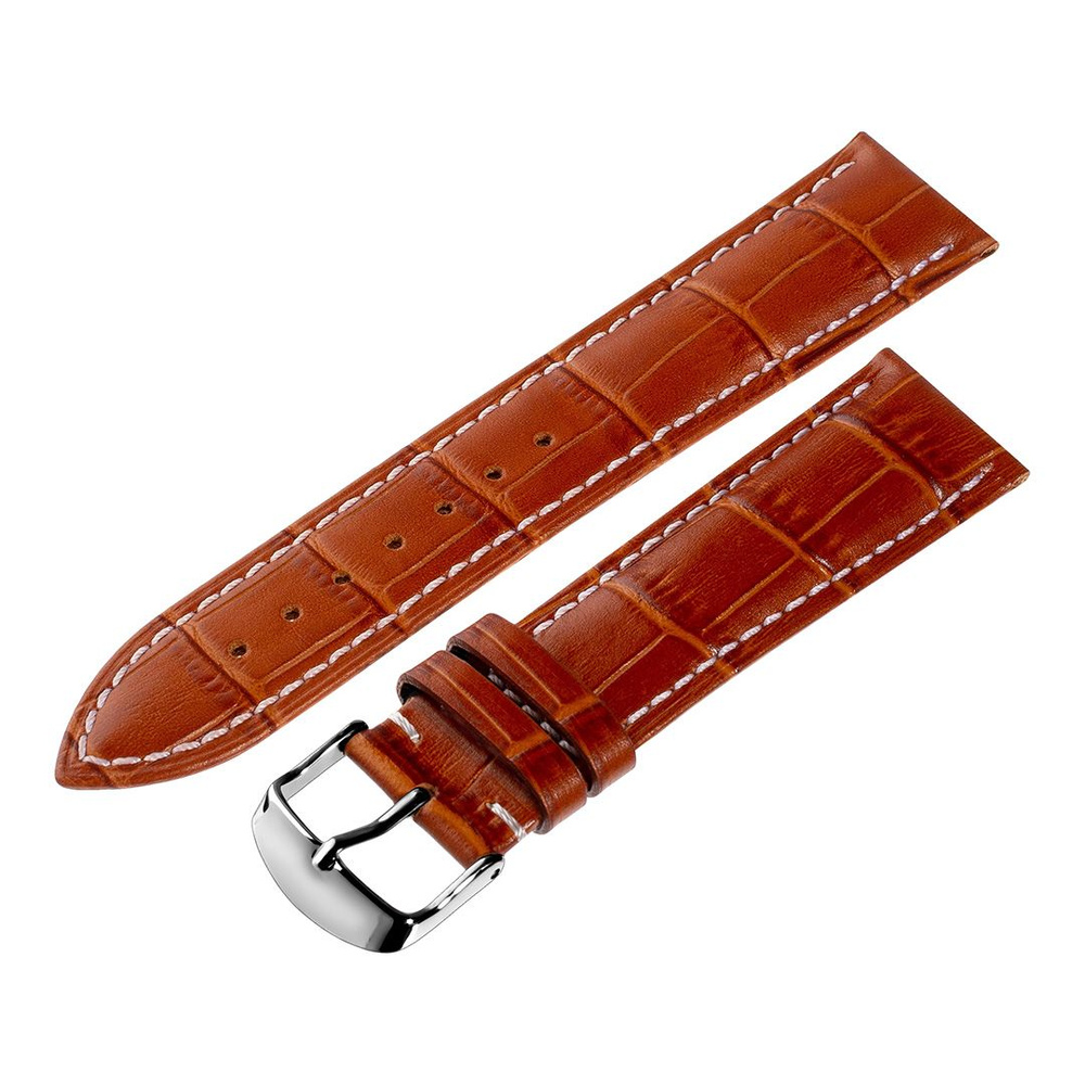 Ремешок для часов кожаный Hightone, ширина 16мм, светло-коричневый  #1