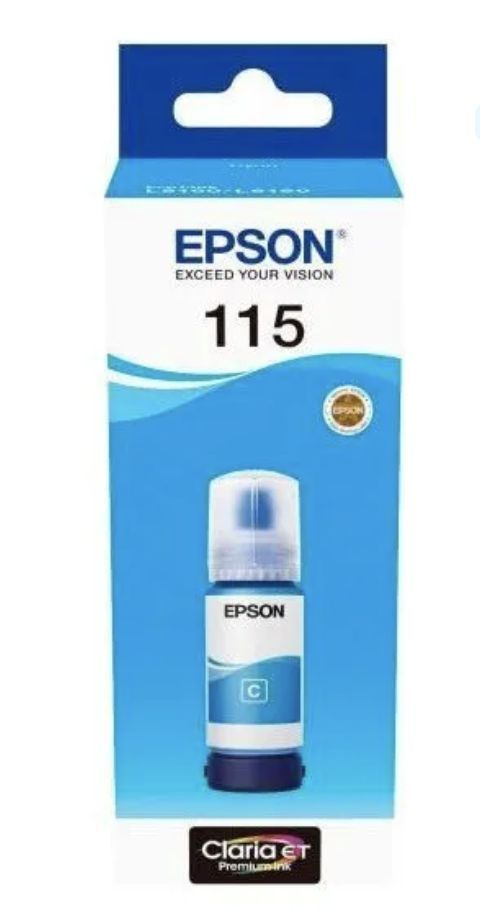 Оригинальные чернила EPSON 115 (C13T07D24A), цвет синий (Cyan), 70 мл для L8160, L8180  #1