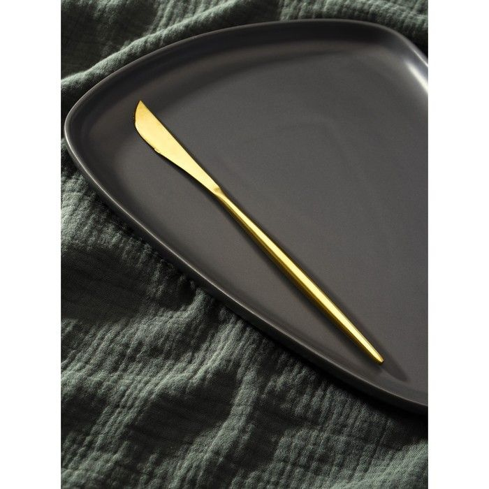 Нож столовый Magistro Фолк, h 22 см, цвет золотой #1