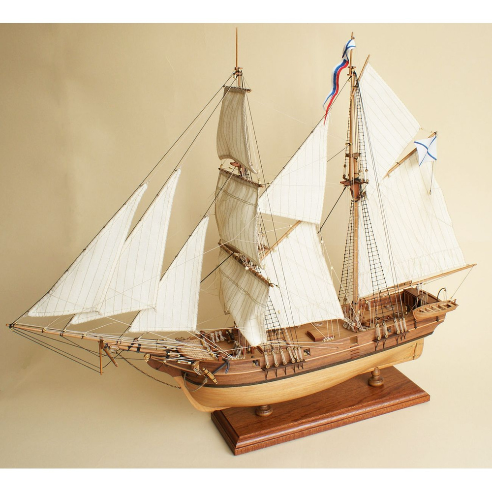 Транспорт "Байкал", Россия 1849 год, 750х550х300 мм, М.1:72, сборная модель парусного корабля, Россия #1