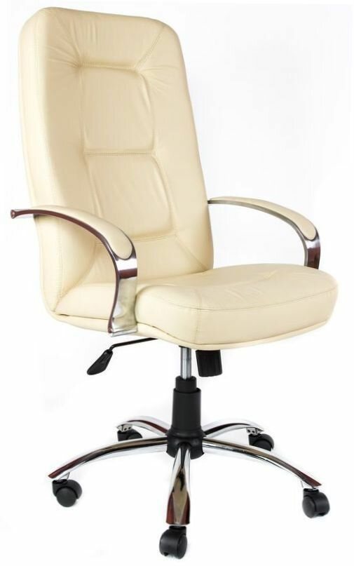 Компьютерное кресло Пилот CH офисное, обивка: натуральная кожа, цвет: бежевый  #1