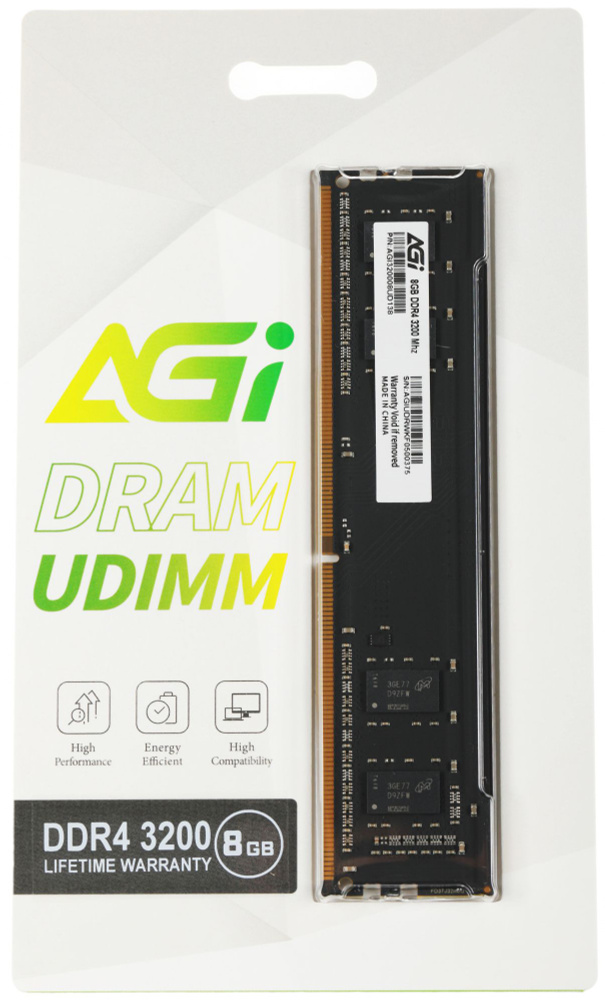 AGI Оперативная память DDR4 8 ГБ 3200МГц CL22 1x8 ГБ (AGI320008UD138) #1