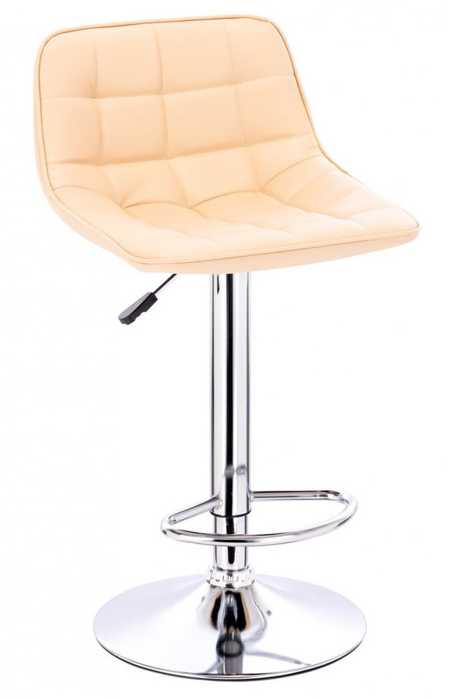 Барный стул Everprof Cooper Экокожа Кремовый / со спинкой / для кухни, комнаты, офиса , кафе, ресторана #1